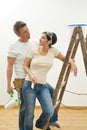 Young couple painting new home Royalty Free Stock Photo