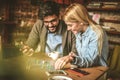 Young couple play leisure game together.