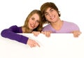 Young couple pointing Royalty Free Stock Photo