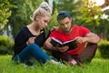 Young couple posing on nature Royalty Free Stock Photo