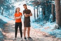 young couple preparing for a morning run Royalty Free Stock Photo