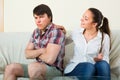 Young couple after quarrel Royalty Free Stock Photo