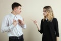 Young couple quarreled Royalty Free Stock Photo