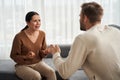 Young couple quarrels among themselves Royalty Free Stock Photo