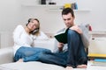Young couple relaxing together Royalty Free Stock Photo