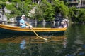 Young Couple in a Row Boat