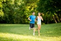 Young couple running Royalty Free Stock Photo