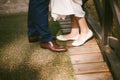 Young couple's legs Royalty Free Stock Photo