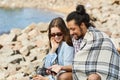 Young Couple by Sea Royalty Free Stock Photo