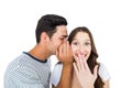 Young couple sharing a secret Royalty Free Stock Photo
