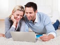 Young couple shopping online Royalty Free Stock Photo