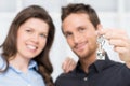 Young Couple Showing Keys Of New House Royalty Free Stock Photo