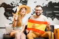 Young couple dreaming about a trip to Spain Royalty Free Stock Photo