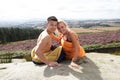 Young Couple In Sleeping Bags Admiring View Royalty Free Stock Photo