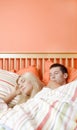 Young Couple Sleeping in Bed Royalty Free Stock Photo