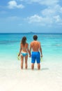 Young couple snorkeling together Royalty Free Stock Photo