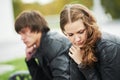 Young couple in stress relationship