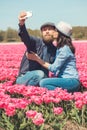 Young couple taking photos Royalty Free Stock Photo