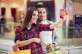 Young couple taking self portrait Royalty Free Stock Photo