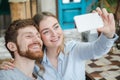 Young couple taking selfie Royalty Free Stock Photo