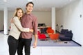 Young couple in trendy interior