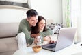 Young couple using laptop Royalty Free Stock Photo