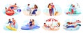 Young couple on vacation at beach resort Royalty Free Stock Photo