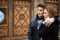 Young couple waiting for a train