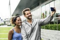 A young couple working out together Royalty Free Stock Photo