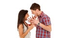 Young couple yelling at each othe Royalty Free Stock Photo