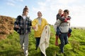 Young couples on country walk Royalty Free Stock Photo