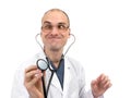 Young and crazy doctor Royalty Free Stock Photo