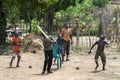 Young cricketers in Sri Lanka. Royalty Free Stock Photo