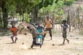 Young cricketers in Sri Lanka. Royalty Free Stock Photo