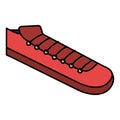 young culture shoe isolated icon