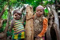 Young and Cute African Children in the Traditional Konso Tribal Village