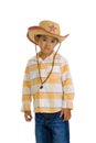Young, cute boy with cowboy hat Royalty Free Stock Photo