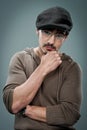 Young Cute Young Man with a Beret Royalty Free Stock Photo