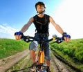 A young cyclist portrait