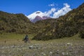 Young cyclist walking in the Cotopaxi National Park