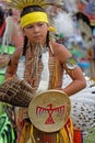Young dancer and a shield at the 49thUnited Tribes Pow Wow