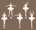 Young dancer performs the five basic ballet positions,