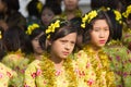 Young Dancers at Water Festival 2012 in Myanmar Royalty Free Stock Photo