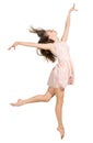 Young dancing girl isolated Royalty Free Stock Photo