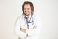 A young doctor with dreadlocks and a beard advocates the legalization of the use of marijuana for medical purposes