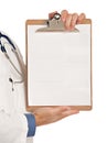 Young Doctor Holding and Pointing Notepad PC