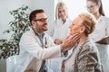 Young doctor during home visit senior people Royalty Free Stock Photo