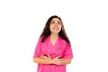 Young doctor with pink uniform Royalty Free Stock Photo