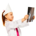 Young doctor radiologist studying an x-ray