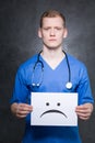 Young doctor with stethoscope on his neck Royalty Free Stock Photo